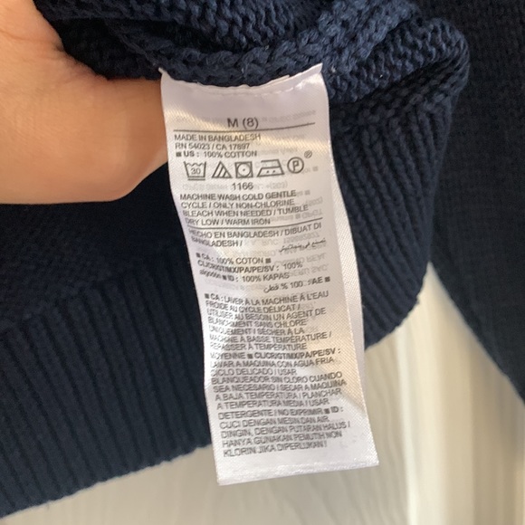 Reindeer Blue and White Knit Hooded Sweater - Picture 7 of 8